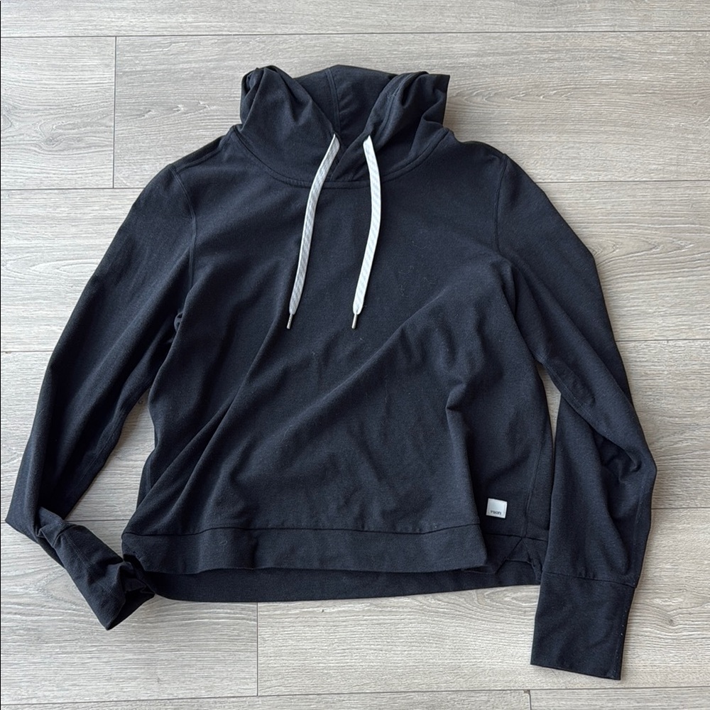 Vuori Black Hoodie with Drawstrings